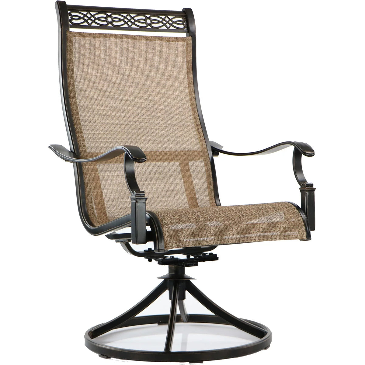 11-Piece Outdoor Dining Set with 10 Swivel Rockers and 60" x 84" Table Y654