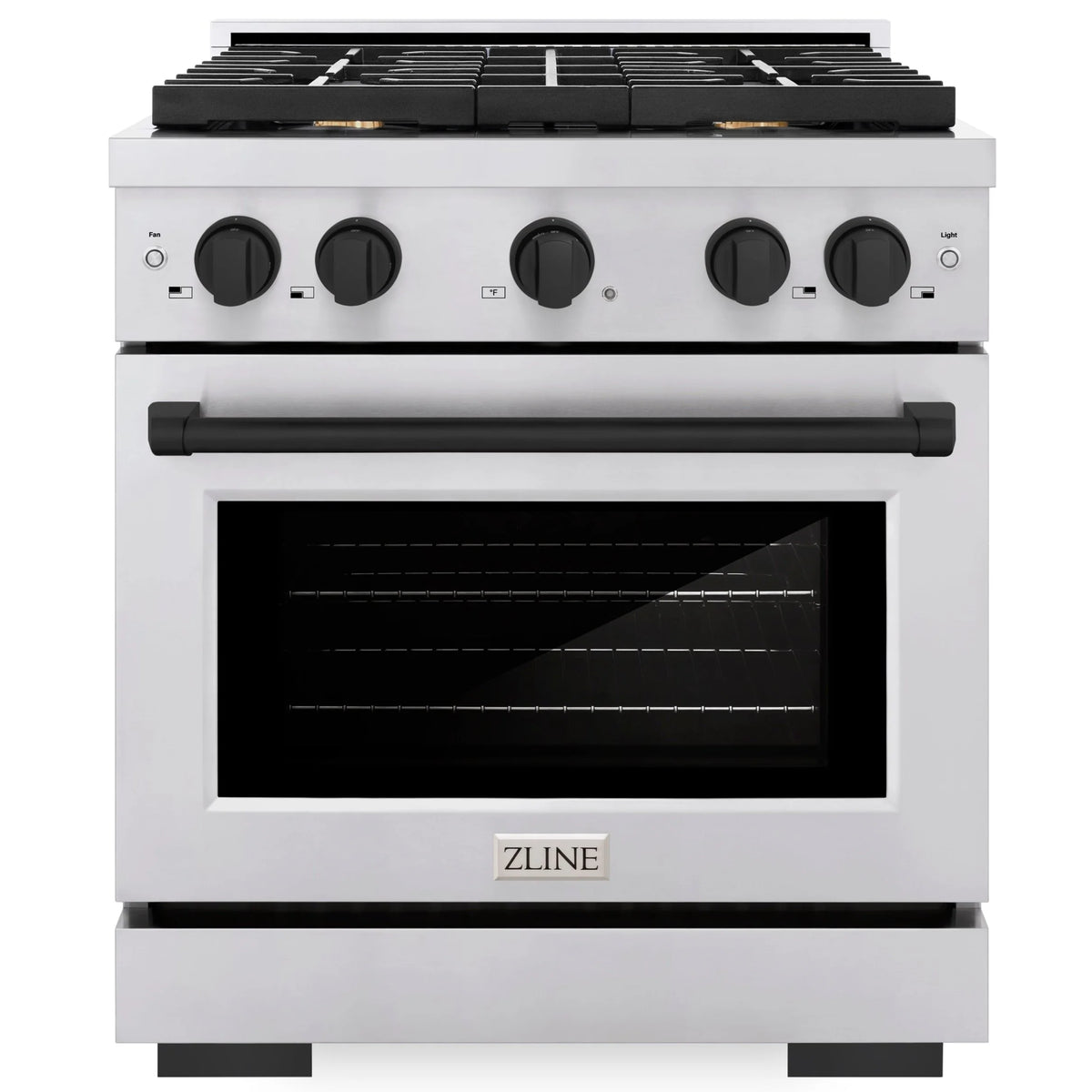 30 4.2 cu. ft. Gas Range with Convection Gas Oven in Stainless Steel and Matte Black Accents R697036