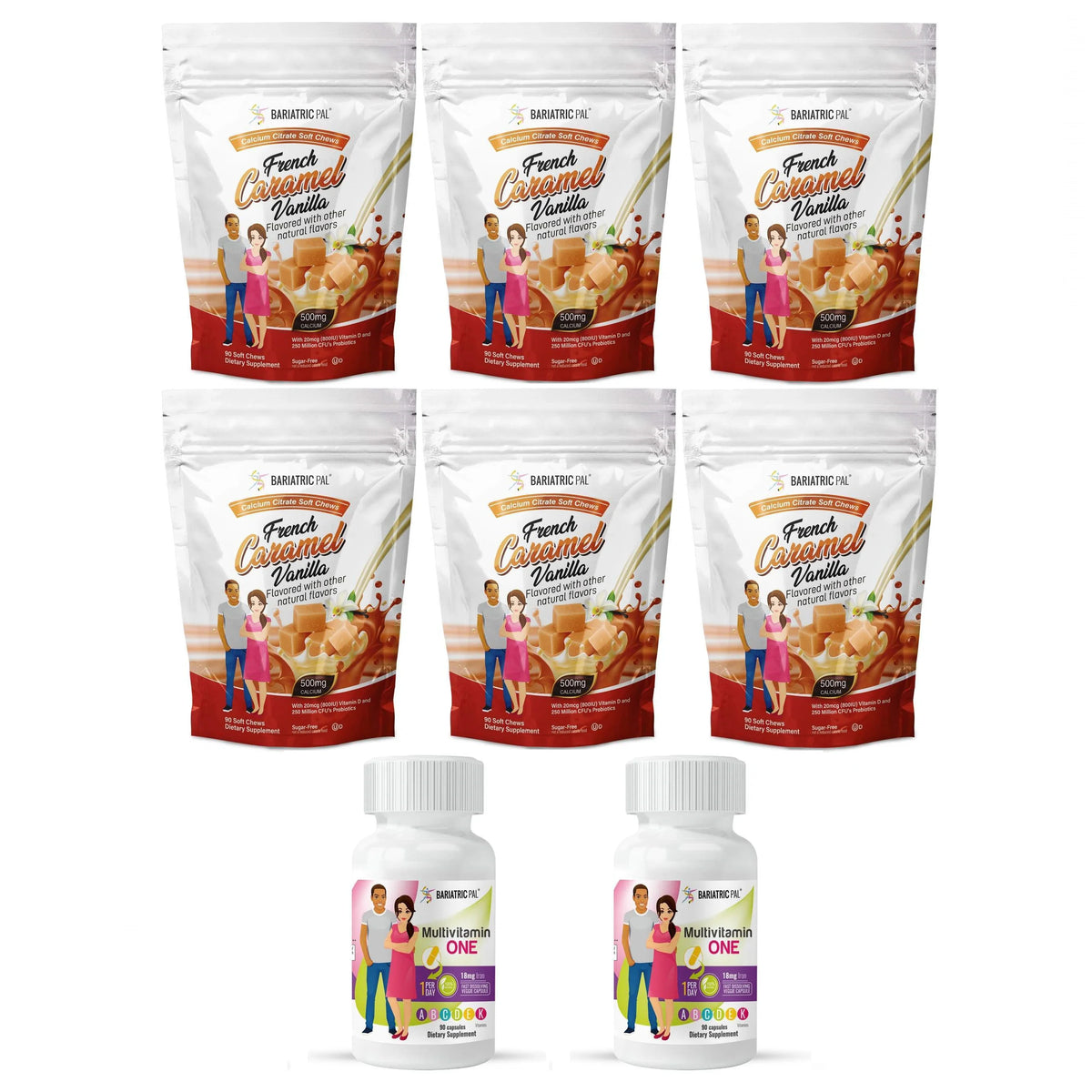 6-Month Supply Bariatric Multivitamin Capsules and Calcium Citrate Soft Chews I136634
