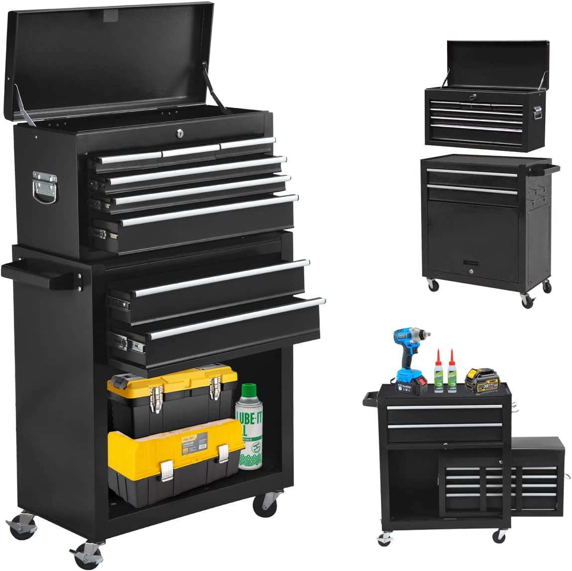 8 Drawer Rolling Metal Tool Chest J3867