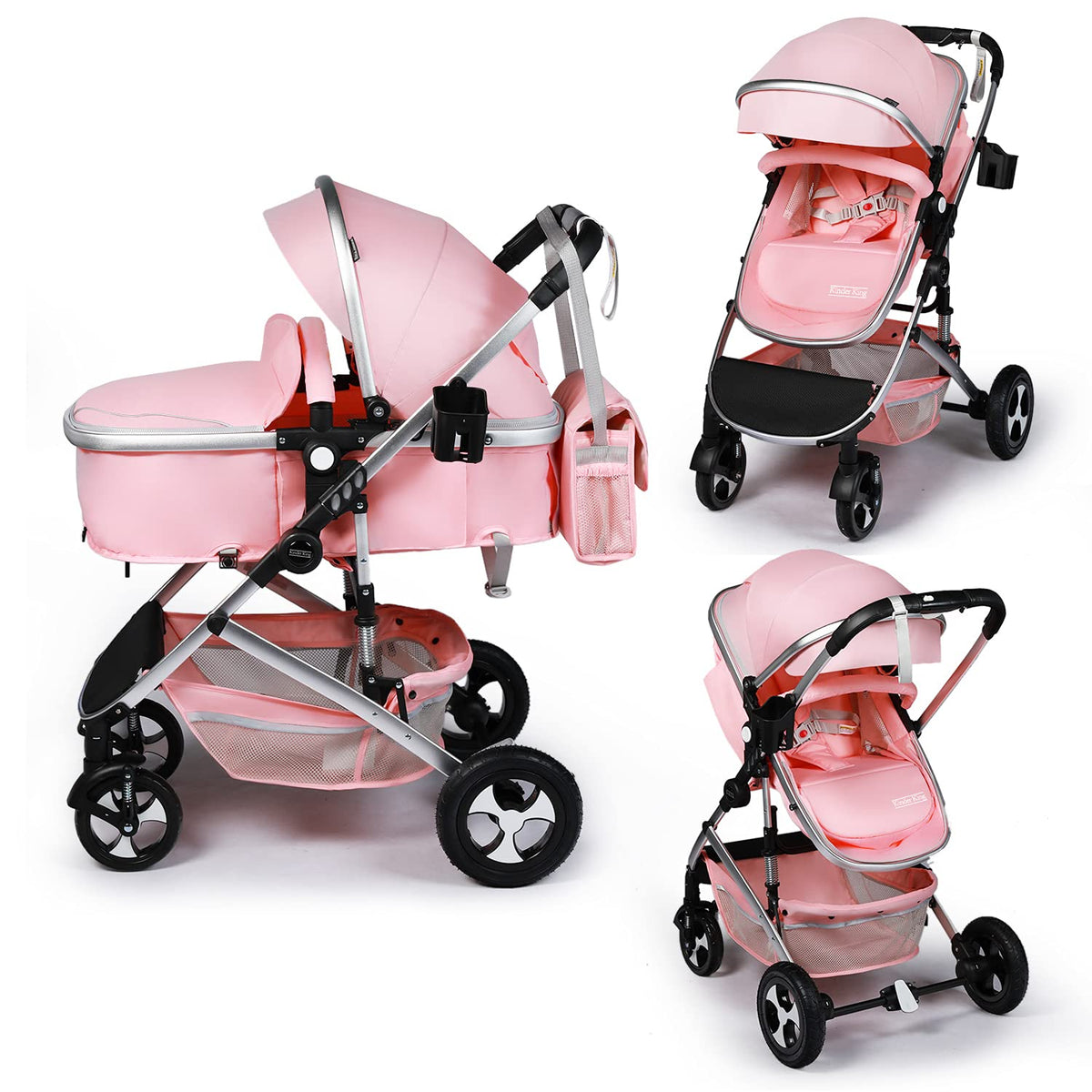 2 in 1 Convertible Baby Stroller Dark Grey U4806