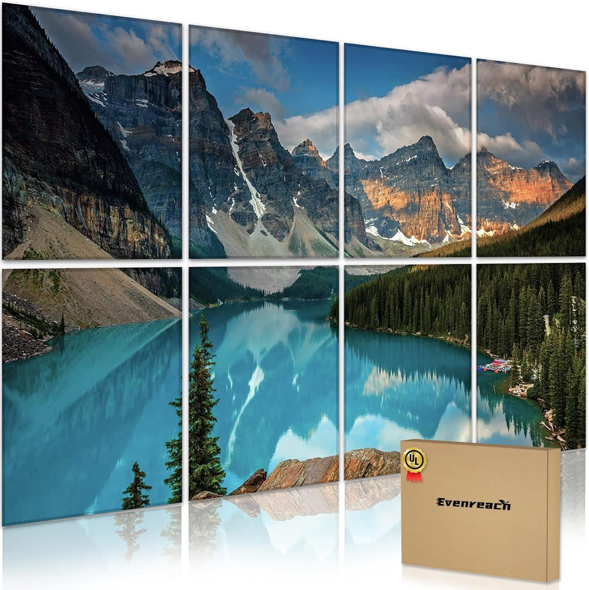 8 Pack Art Acoustic Panels 48X32Inches Sound Absorbing B715582
