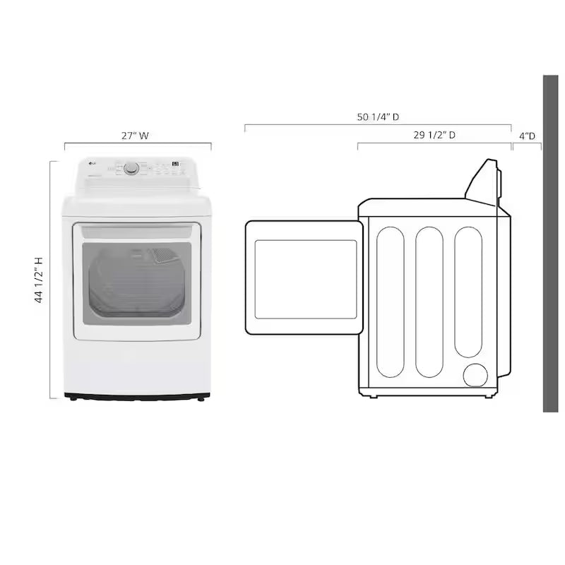 7.3 Cu. Ft. Vented Gas Dryer in White N65118