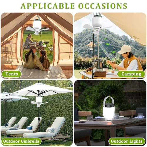 2 in 1 Rechargeable Camping Fan with LED Lantern H265