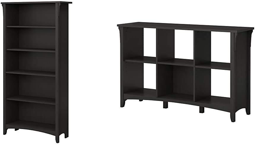 5 Shelf Bookcase in Vintage Black N120