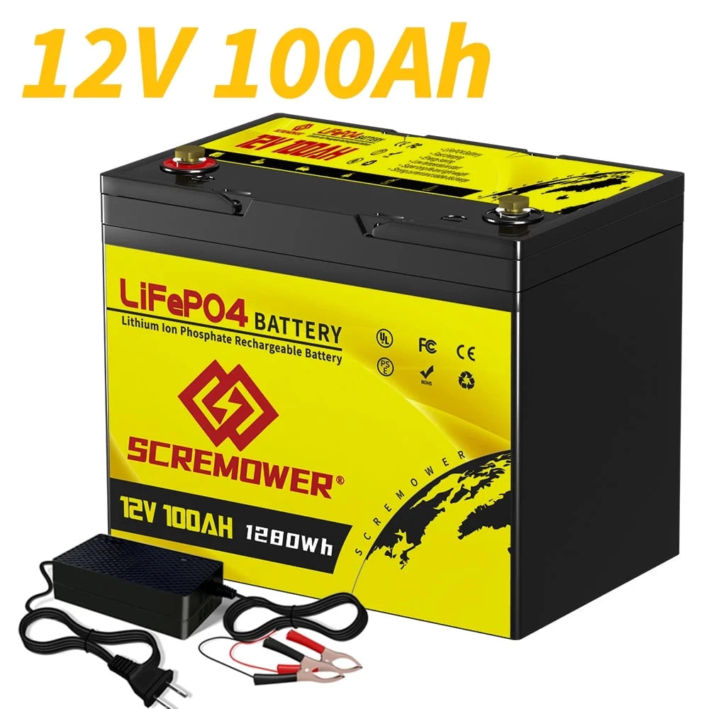 12V 100Ah LiFePO4 Lithium Battery 100A BMS C60927
