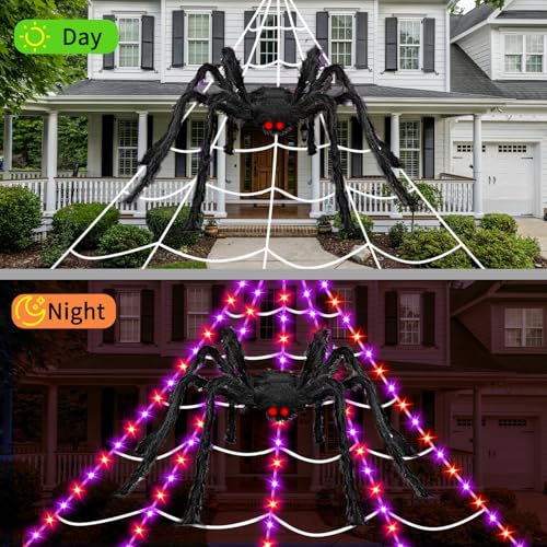 23Ft 350 LED Spider Web Lights with 6.6Ft Spider H3927