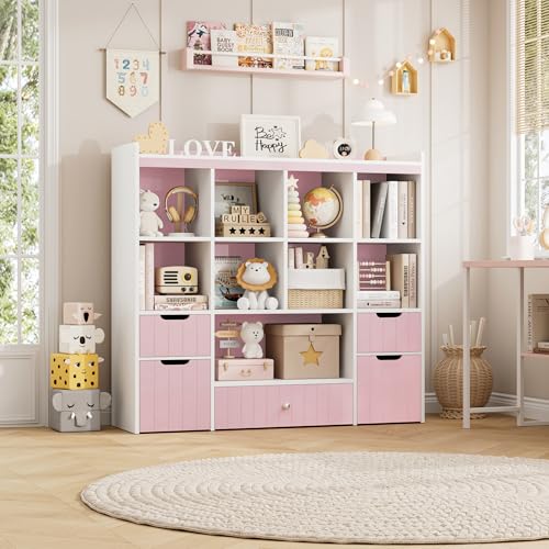 48" W Kids Toy Storage Organizer with Removable Bins and Drawers, Grey D2793