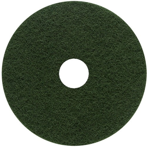 13" Heavy Duty Green Fiber Scrubbing Floor Pad 5/Carton N1655