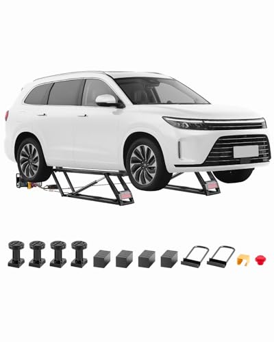7000 lbs 3-Level Adjustable Portable Car Lift with Remote Control K4663