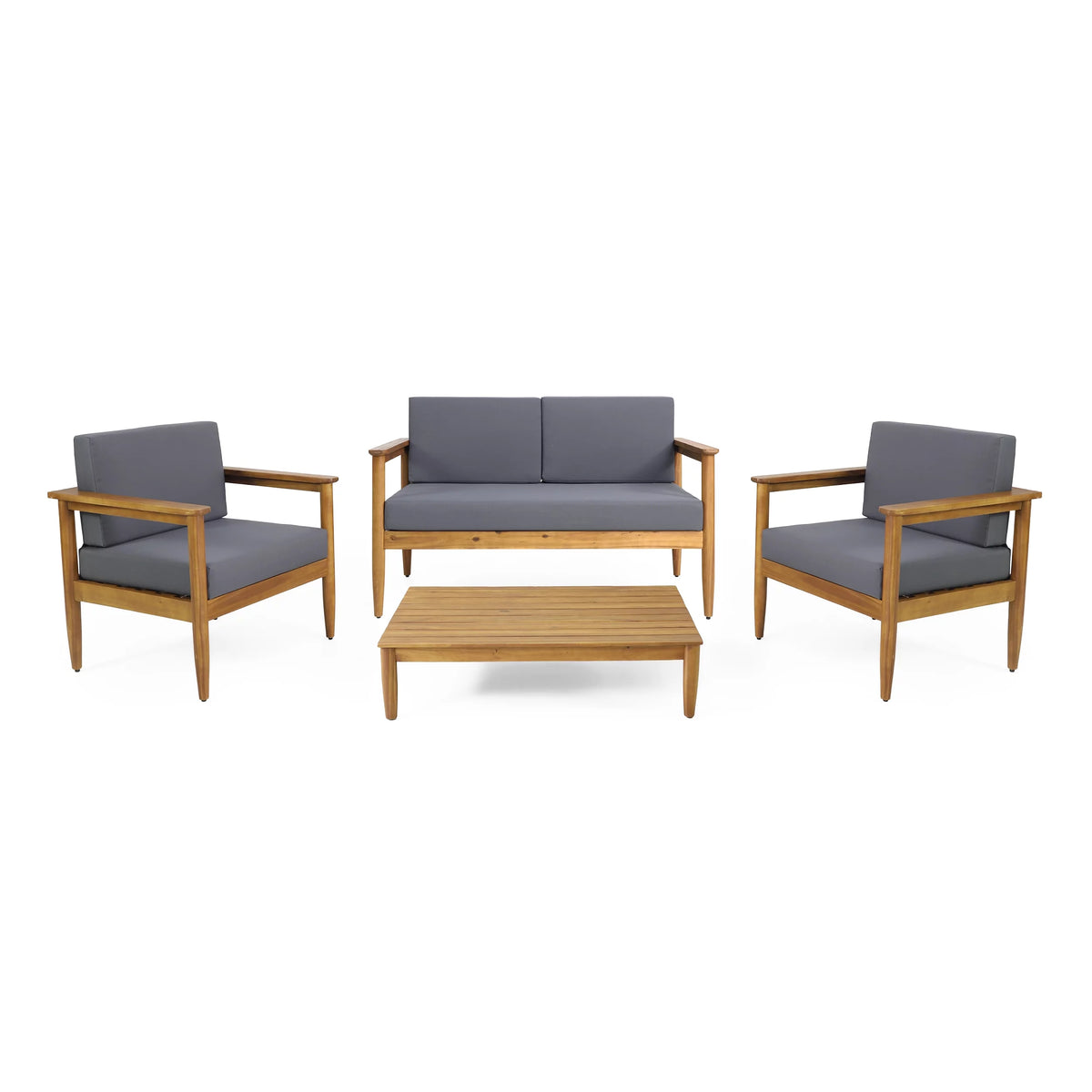 Acacia Wood 4 Seater Chat Set W887981