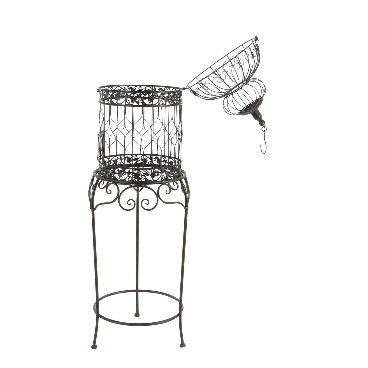 Black Metal Birdcage with Stand K95904