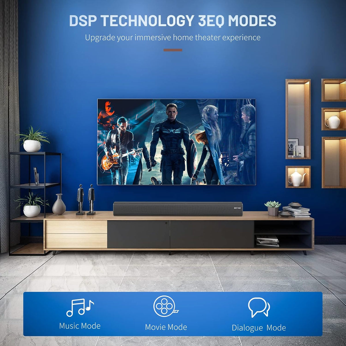 100W Wireless Sound Bar with HDMI-ARC O244