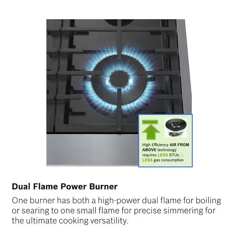 36 in. Gas Cooktop in Stainless Steel with 6-Burners Z564826
