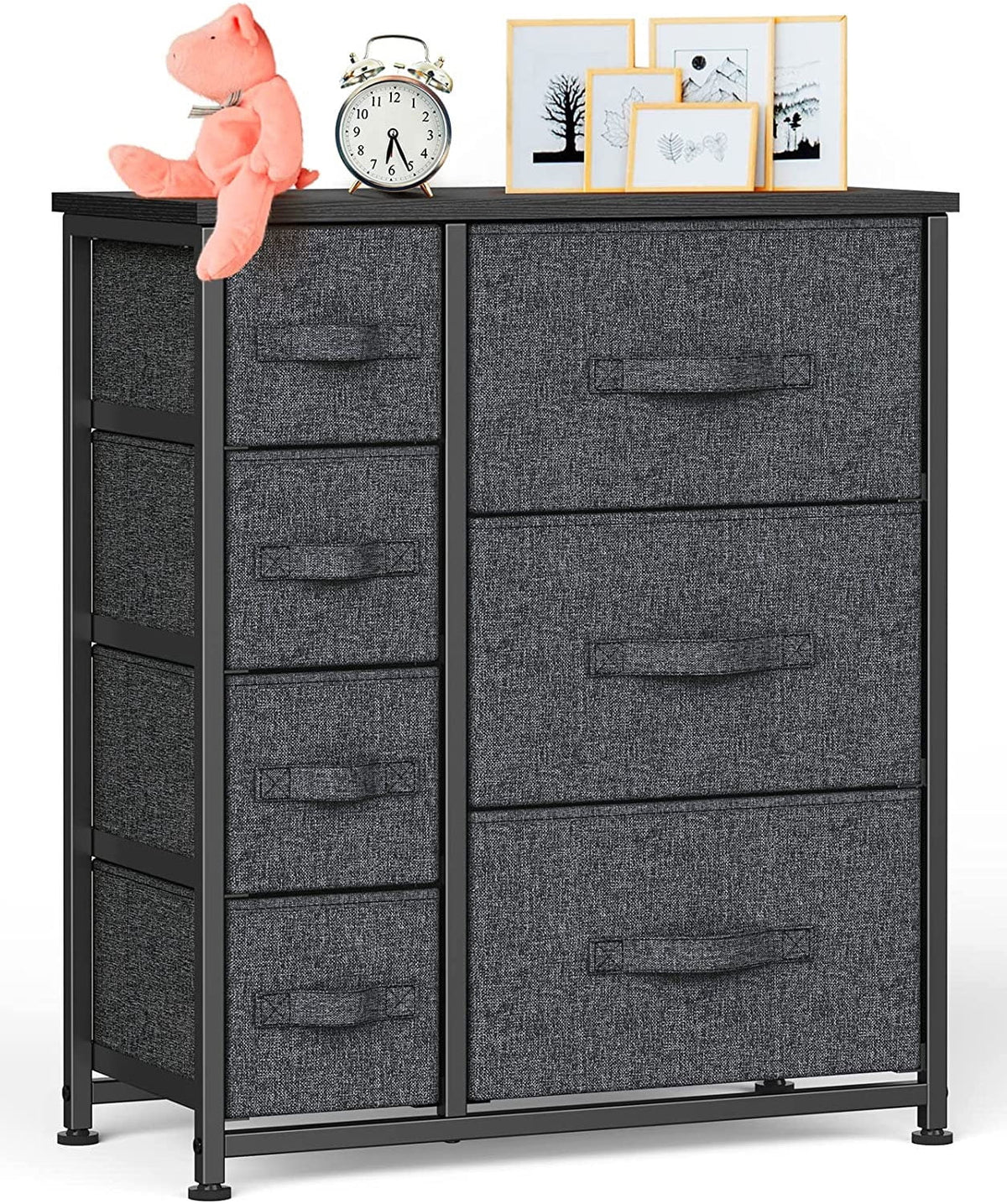 7 Drawer Fabric Dresser with Steel Frame T461468