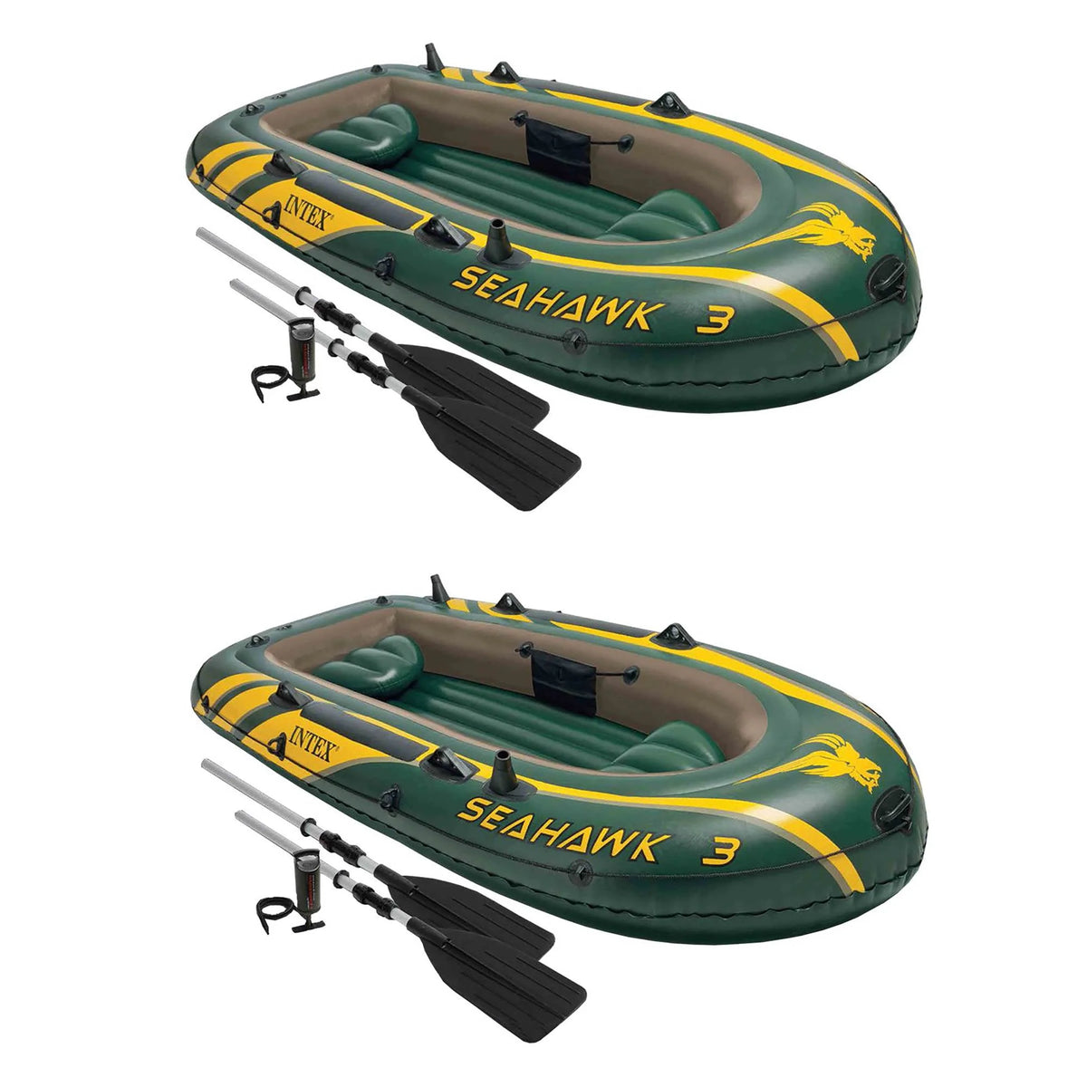 3 Person Inflatable Boat Set with Oars & Pump (2 Pack) U307