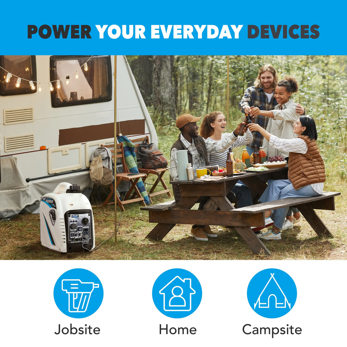 2300-Watt Super Quiet Gas Powered Inverter Generator with USB N140165