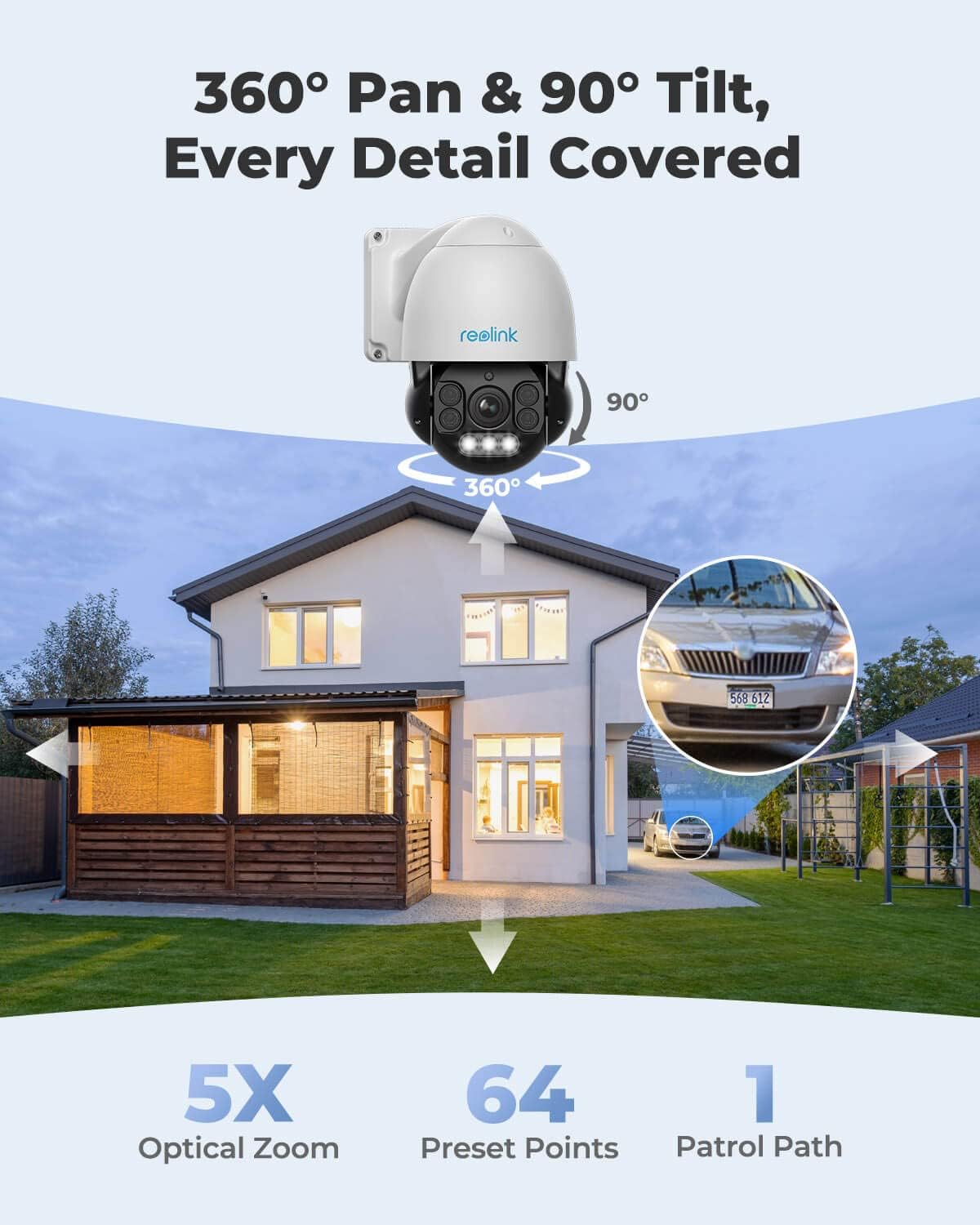 4K PTZ Outdoor PoE Security Camera Y919830