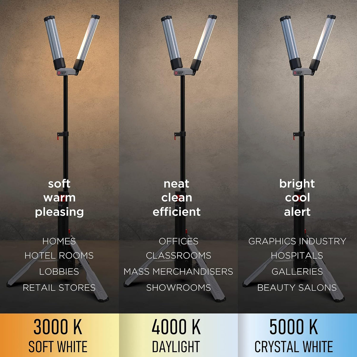 4000 Lumen Rechargeable LED Work Light with Stand X38993
