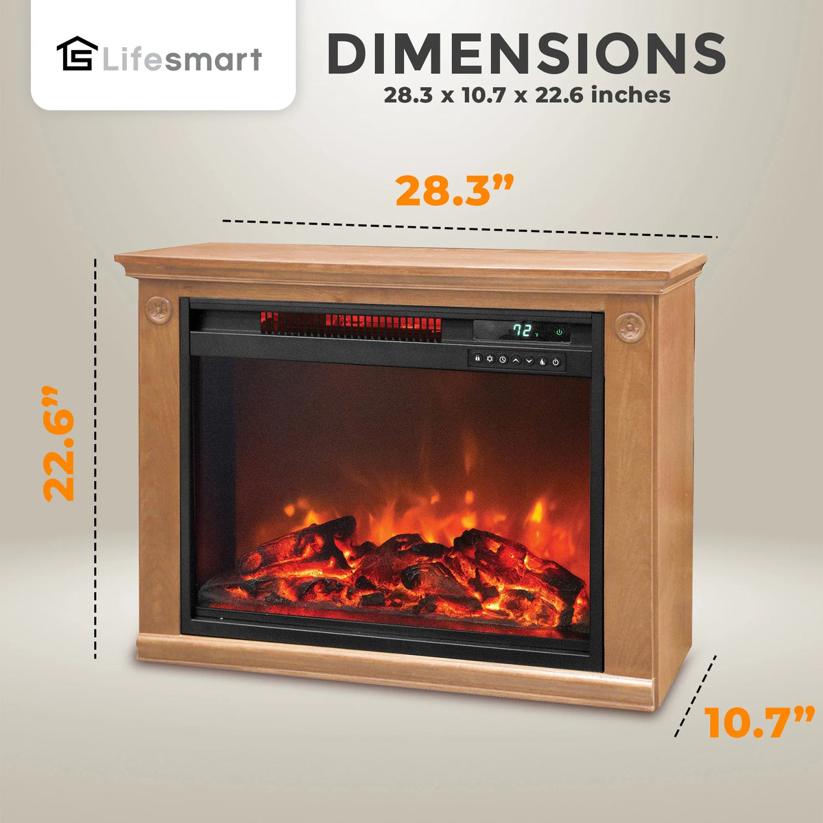 1500W Portable Electric Infrared Quartz Indoor Fireplace B2169