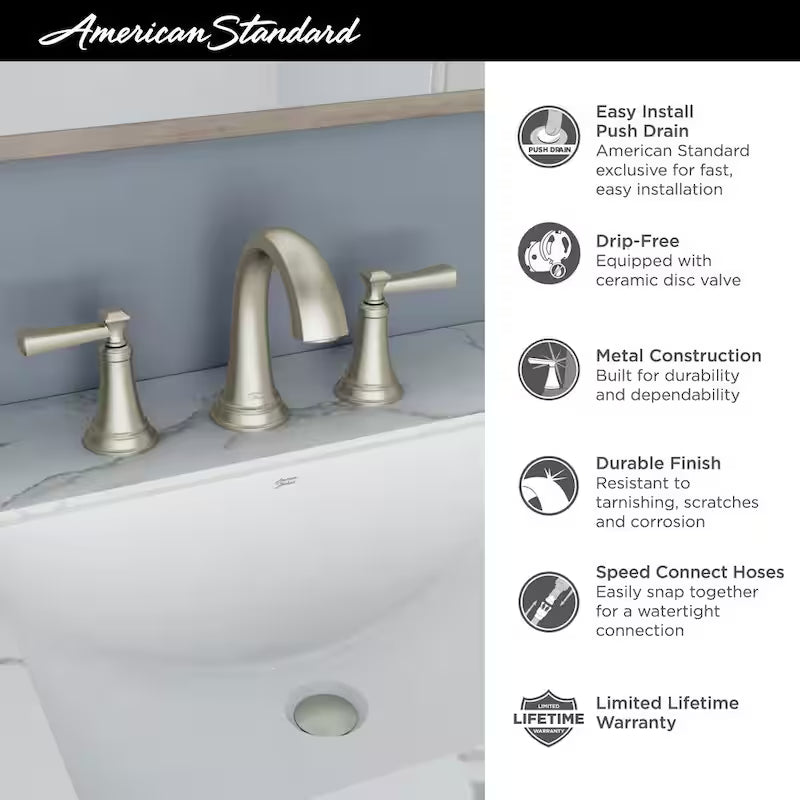 8 in. Widespread Double Handle Bathroom Faucet in Legacy Bronze 2-Pack E50887