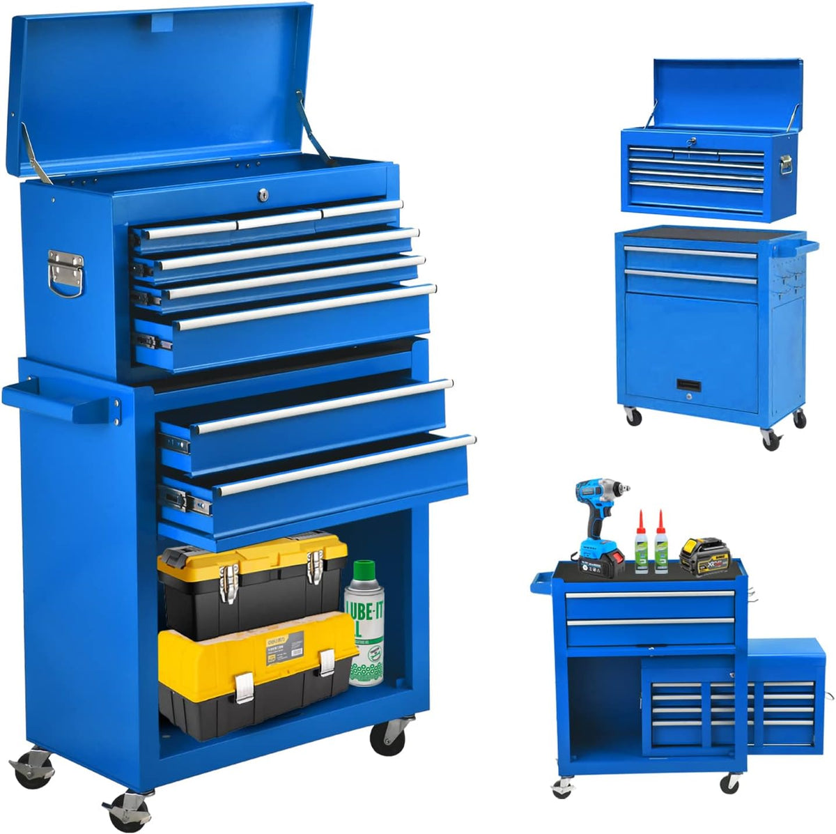 8 Drawer Rolling Metal Tool Chest J3867