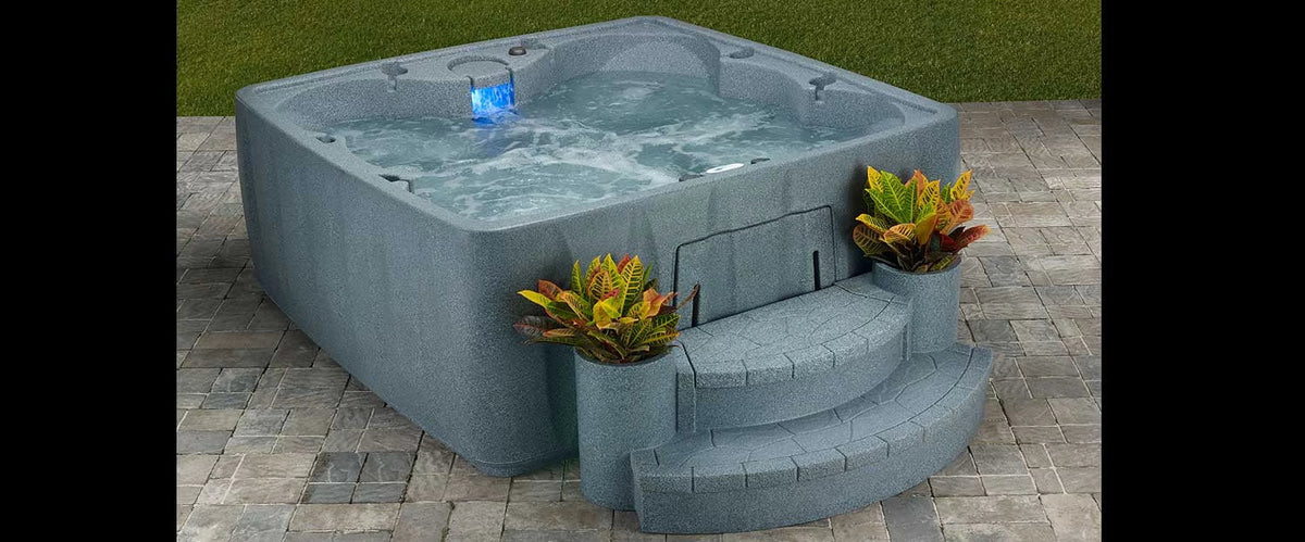 6 Person 29 Jet Square Plug and Play Hot Tub with Ozonator K461828