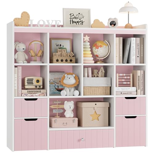 48" W Kids Toy Storage Organizer with Removable Bins and Drawers, Grey D2793