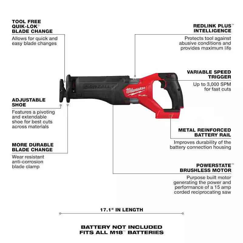 18-V Lithium-Ion Brushless Cordless Reciprocating Saw Kit B8670
