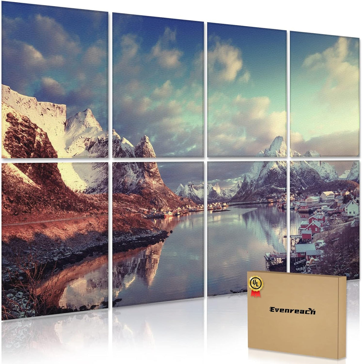 8 Pack Art Acoustic Panels 48X32Inches Sound Absorbing B715582