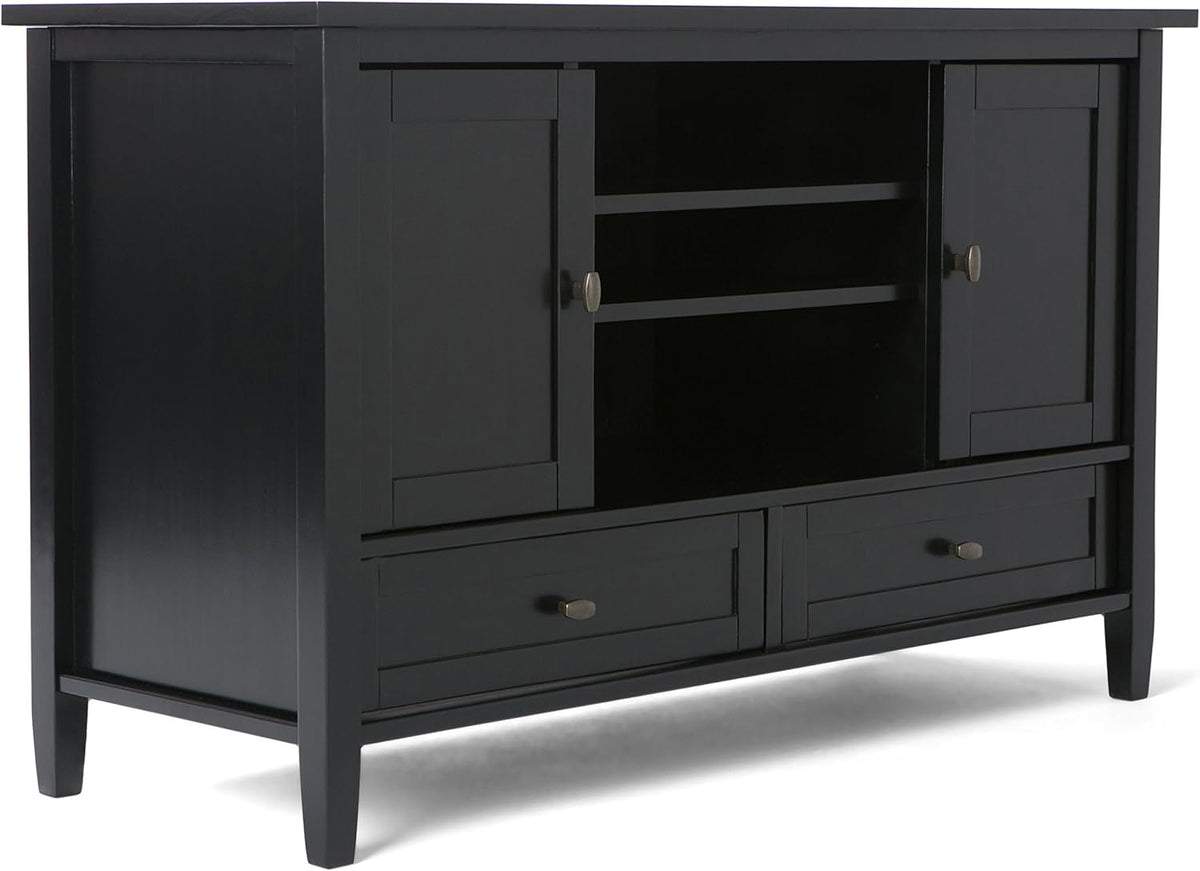 47 inch Wide Rustic Natural Aged Brown Solid Wood TV Media Stand W189907