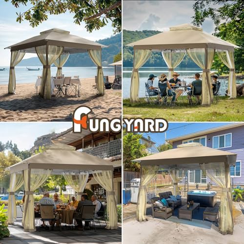 10x10 Pop Up Gazebo with Mosquito Nettings R6389