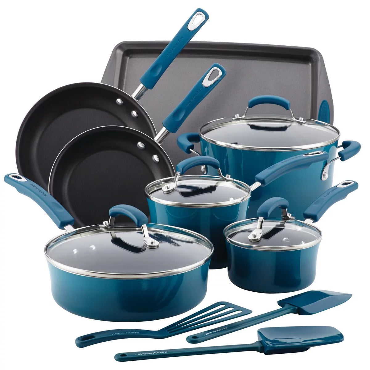 14 Piece Non-stick Hard Enamel Cookware Set E285
