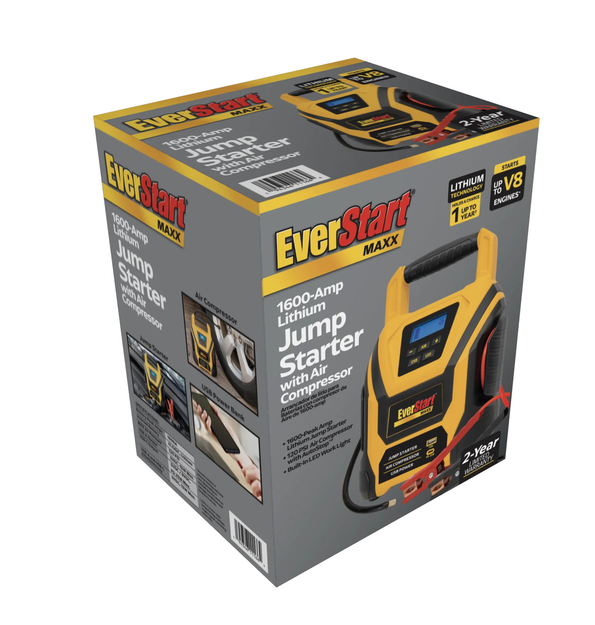 1600 Amp Lithium Jump Starter with Air Compressor H29893