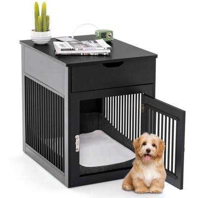 2-In-1 Dog Crate Side End Table with Drawer S1005