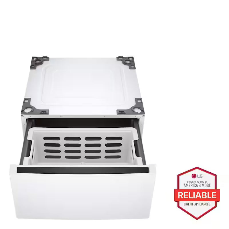 27 in. White Laundry Pedestal with Storage Drawer A304077