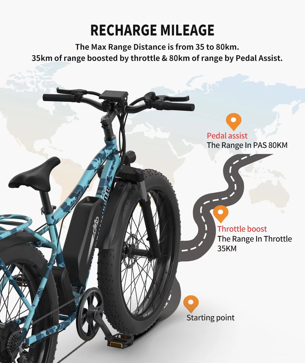 750W 48V 13AH Fat Tire Electric Mountain Bike I33270