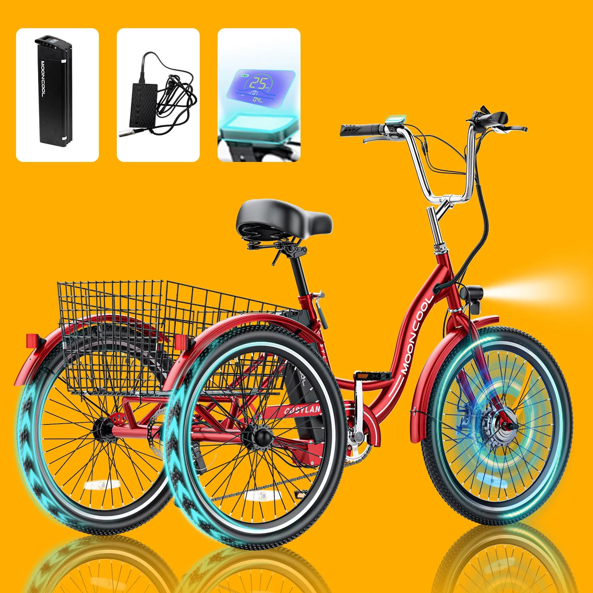 350W 7 Speed Electric Trike R170248