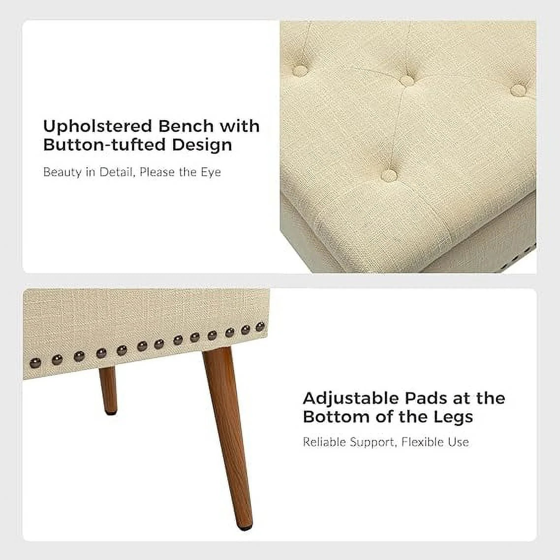 47" Upholstered Storage Bench Ottoman N131253