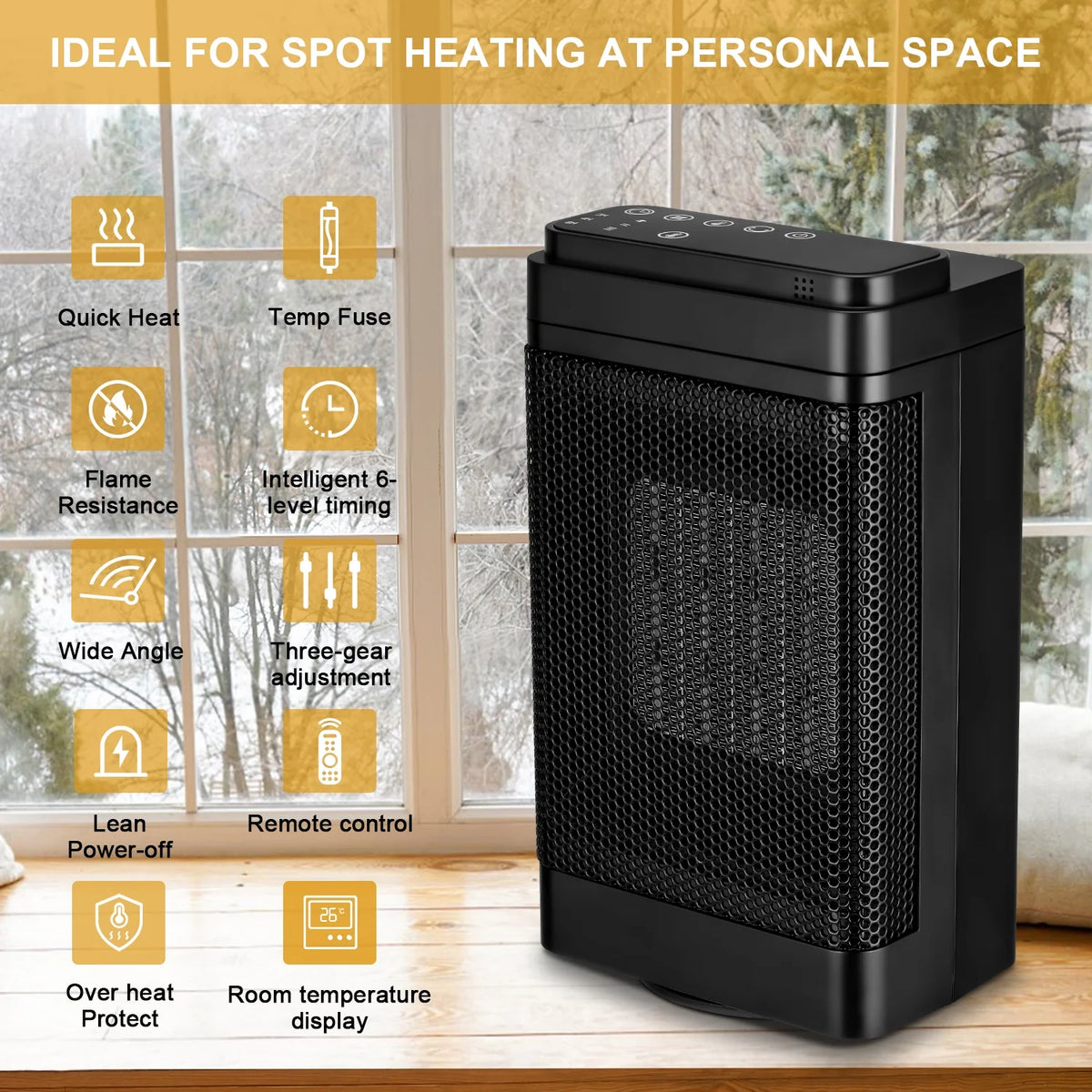 1500W Portable Ceramic Space Heater N7416