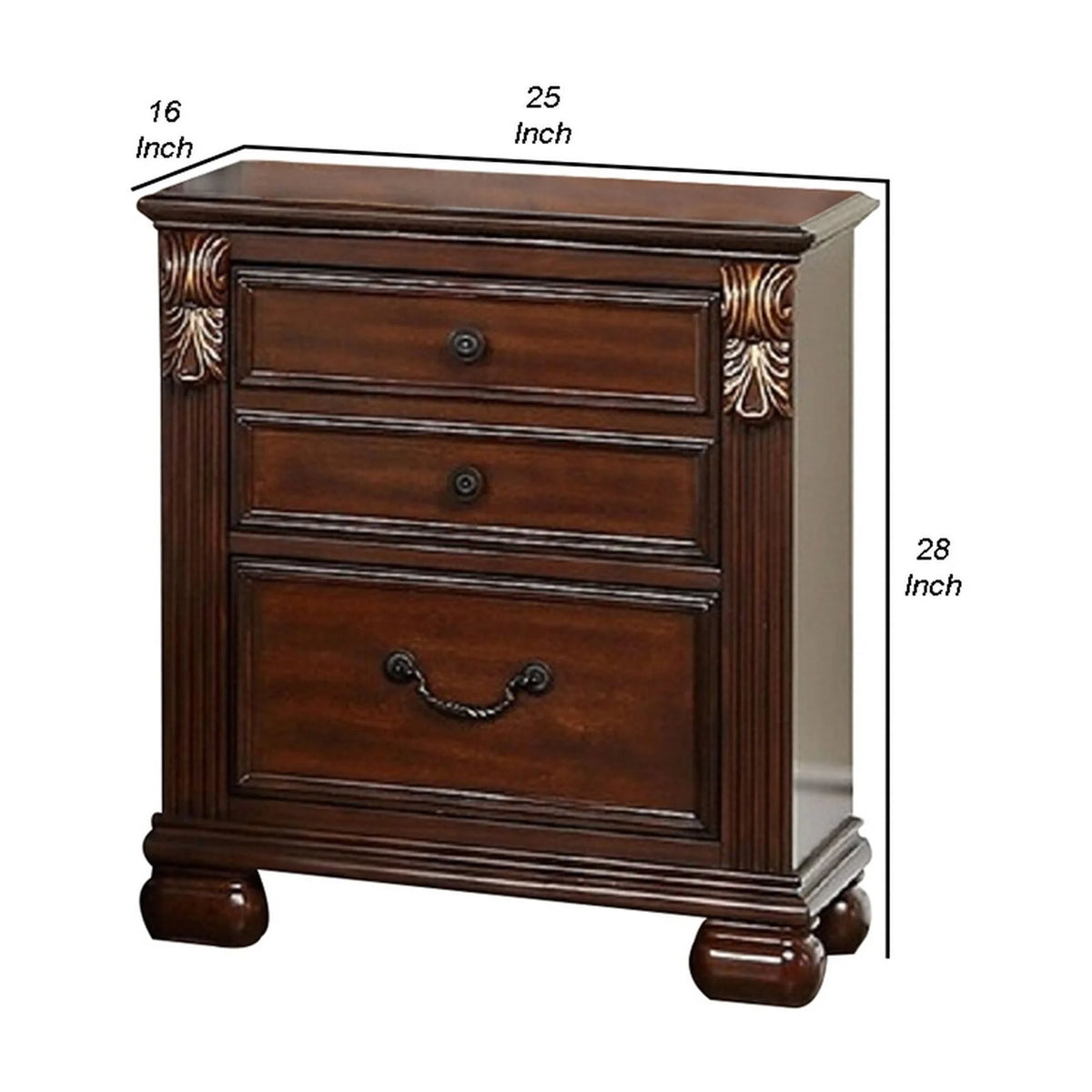 3 Drawer Nightstand F21958