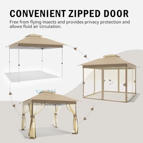 10x10 Pop Up Gazebo with Mosquito Nettings R6389