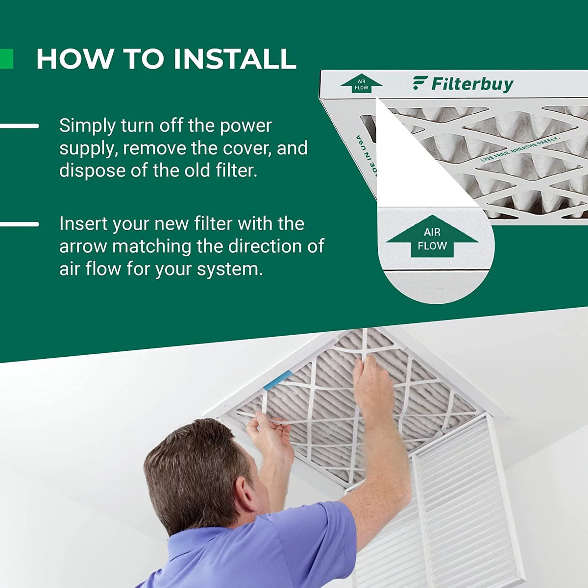 16x25x5 MERV 8 Pleated HVAC Air Filters with Activated Carbon 2-Pack M2400