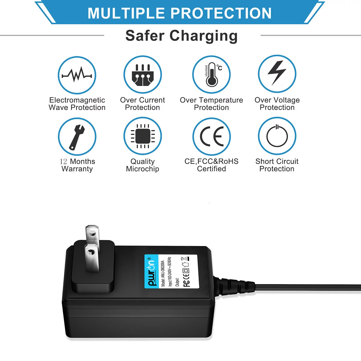 9V AC DC Adapter Replacement Power Supply Cord M220957