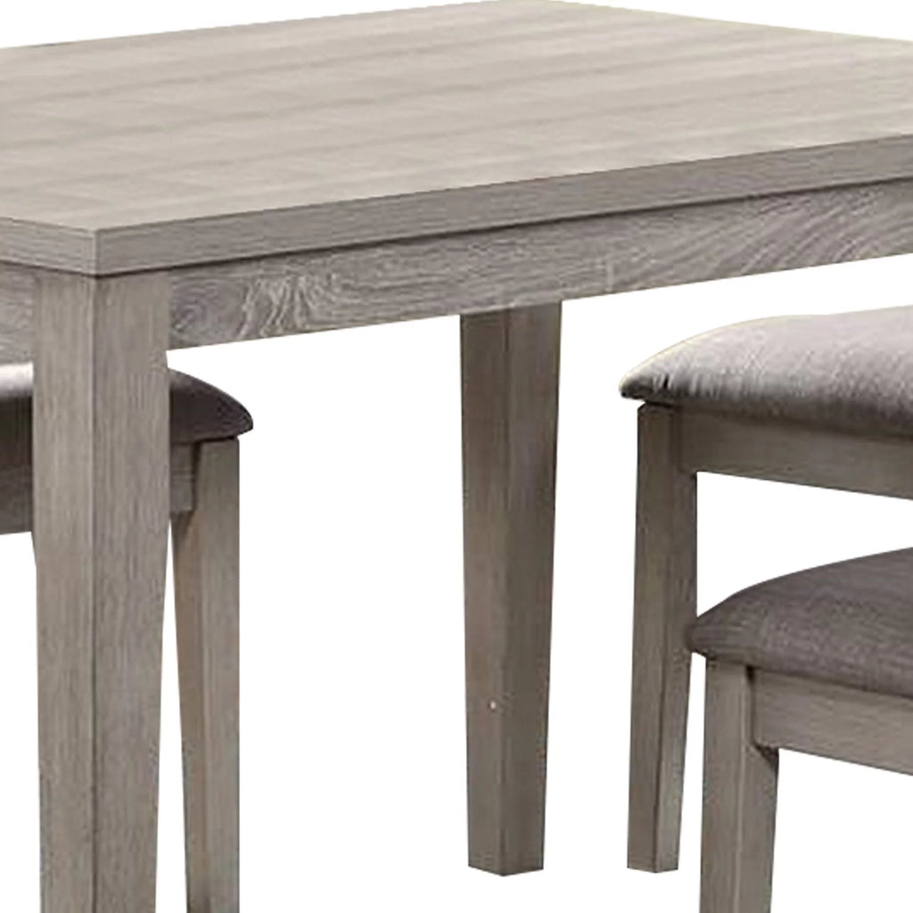 5 Piece Light Gray Dining Set Y88306