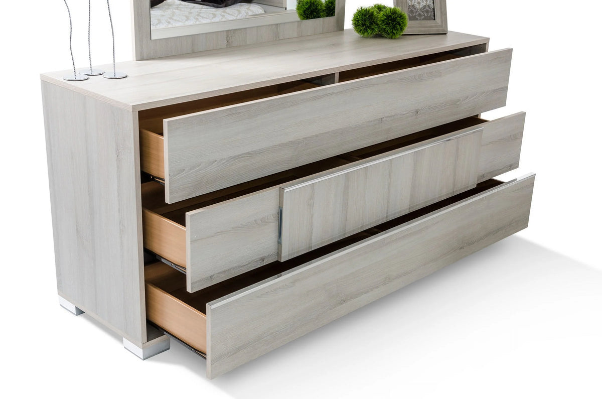 30-inch Grey Veneer MDF Dresser V40088