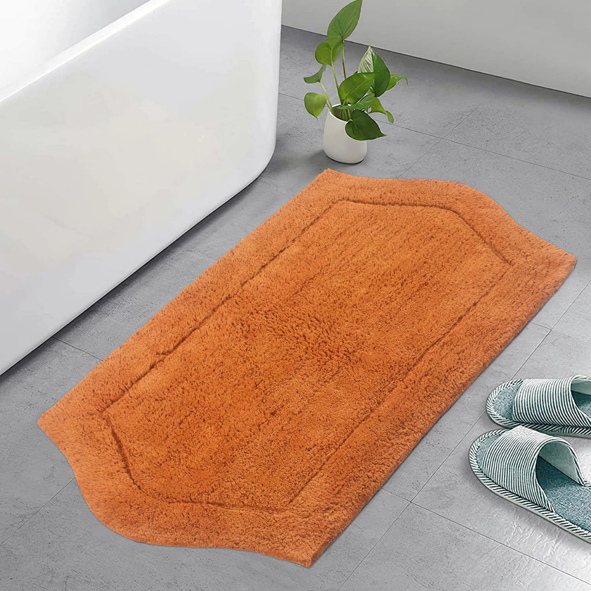 100% Cotton Tufted Non-Slip Bath Rug, 24"x40" Rectangle Z77848