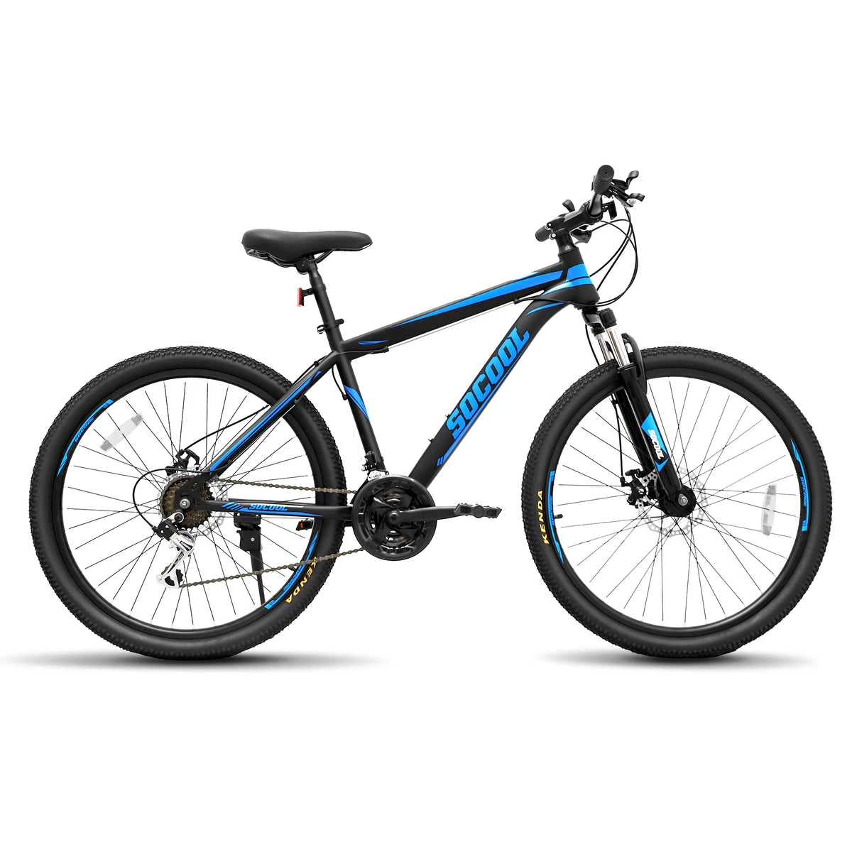 26 inch 21-Speed Mountain Bicycle Dual Disc Brakes Black/Blue O873