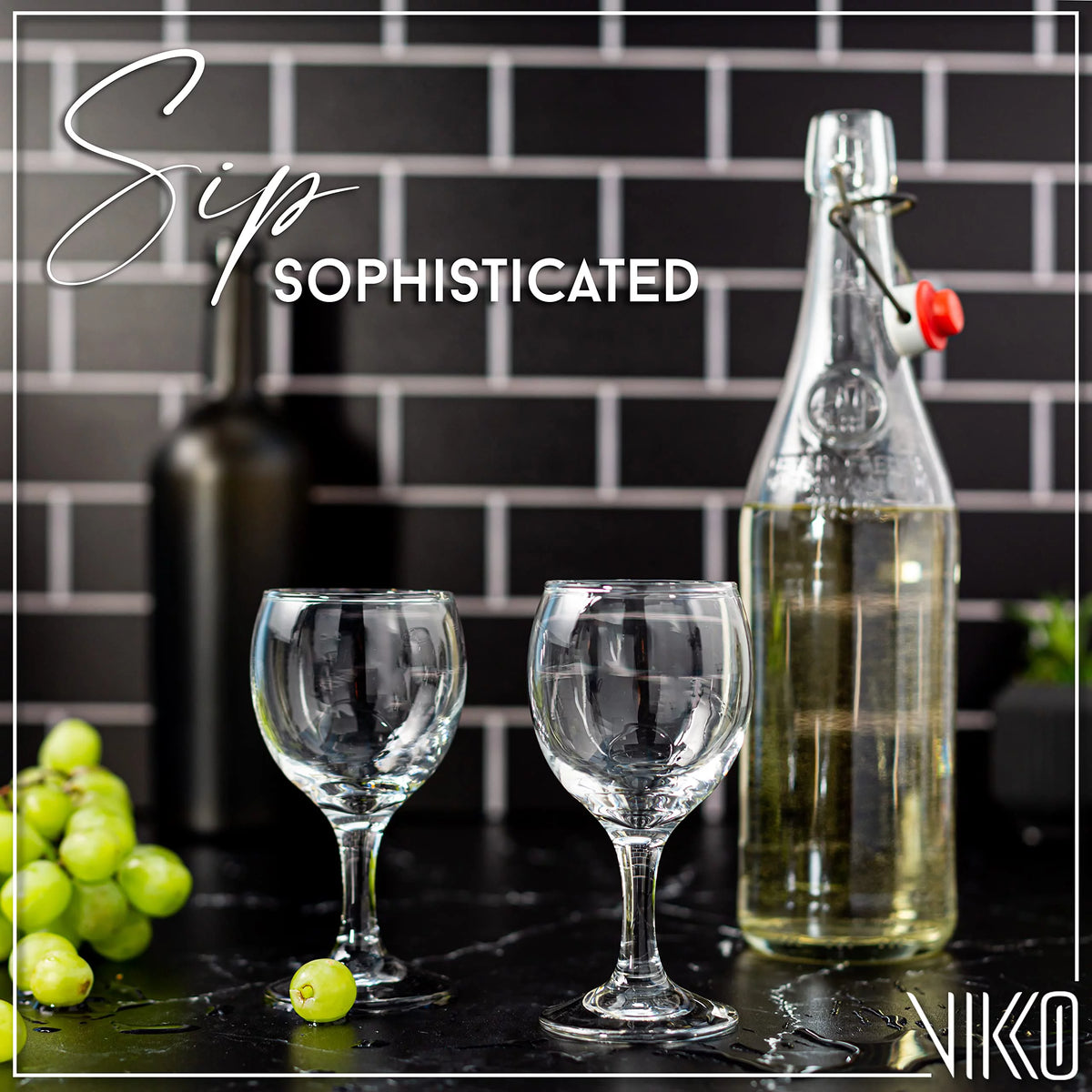 5.5 oz Stemmed Wine Glasses Set of 6 Q44021