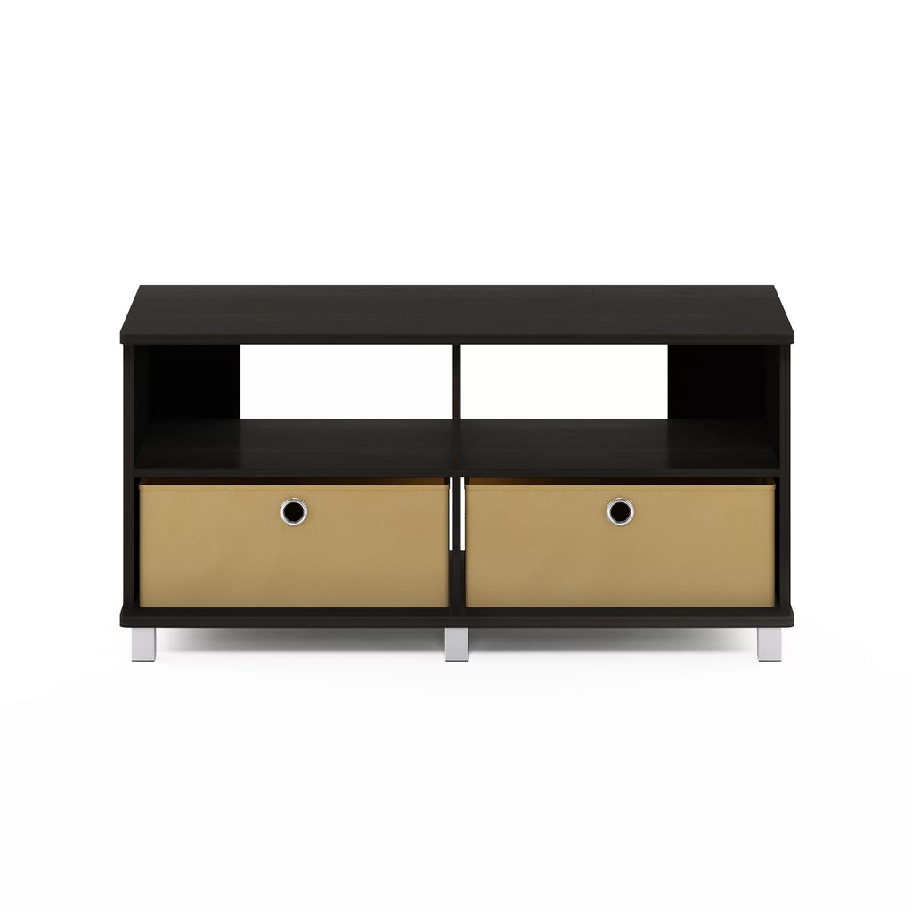 38 Inch 2 Drawer Entertainment Center TV Stand, Brown I379718